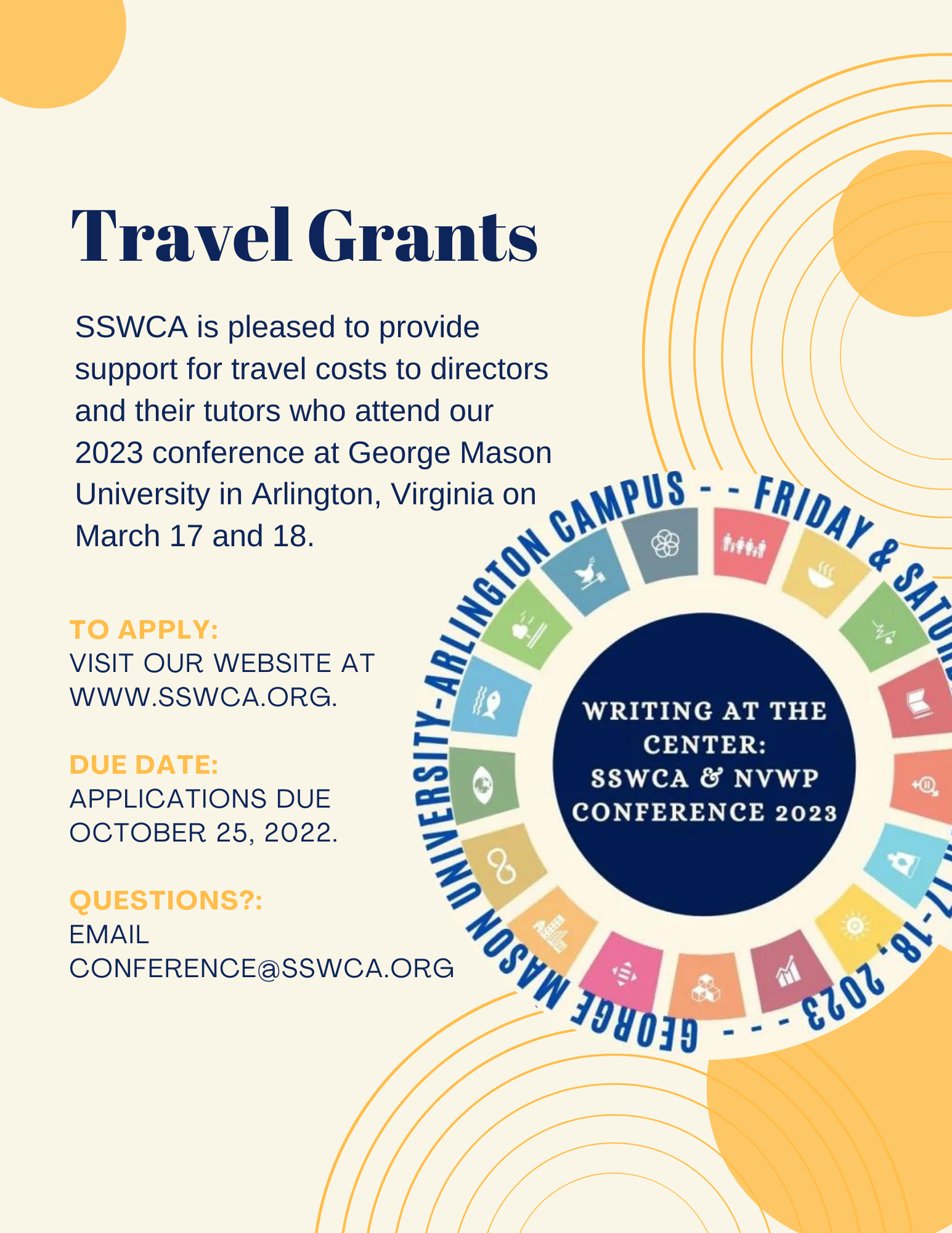 Travel Grants Registration Waivers Secondary School Writing Centers Travel Grants Registration Waivers Secondary School Writing Centers